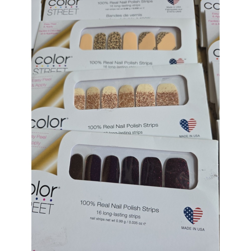 COLOR STREET NAIL STRIPS Lot Of 24 Nail Polish Strips Assorted Colors Designs - Picture 10 of 16